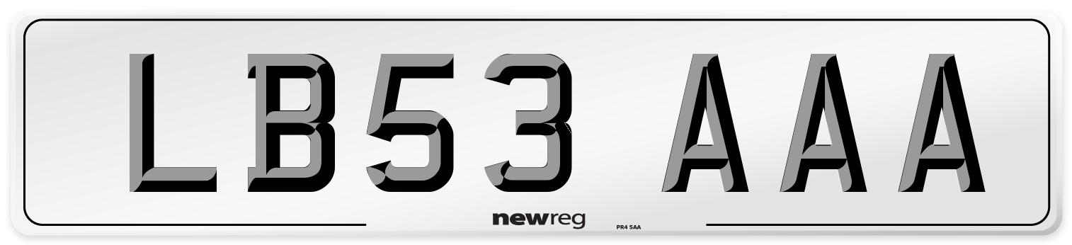 LB53 AAA Number Plate from New Reg
